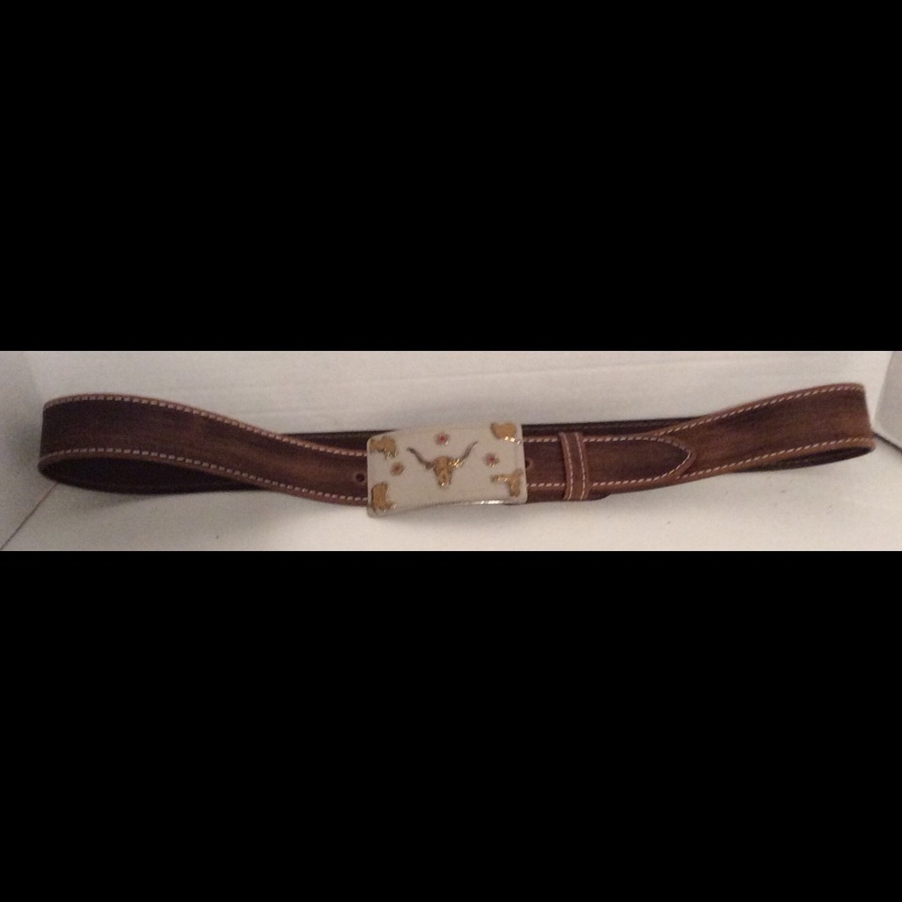 Full grain western leather men’s belt